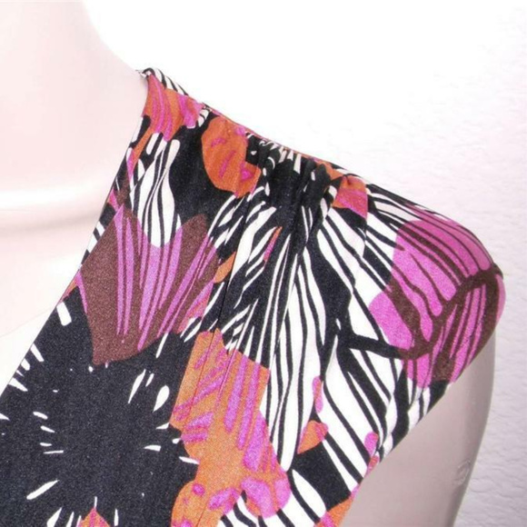 Sky Brand Printed Belted Sleeveless Stretch Top XS - Picture 4 of 6